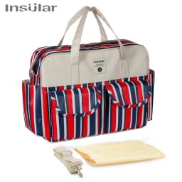 Insular Baby Diaper Bag Large Capacity Mommy Handbag Shoulder Bag Fashion Printing Outdoor Travel Mummy Stroller Nappy Bags