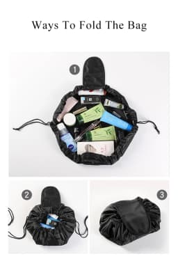 Women Travel Magic Pouch Drawstring Cosmetic Bag Organizer Lazy Make Up Cases Storage Bag Kit Box Tools Toiletry Beauty Case