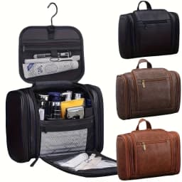 Large Capacity Unisex Travel Toiletry Bag with Hook, Multi-Compartment Wash Bag, Great for Daily Outing Ideal Gift for Men Women
