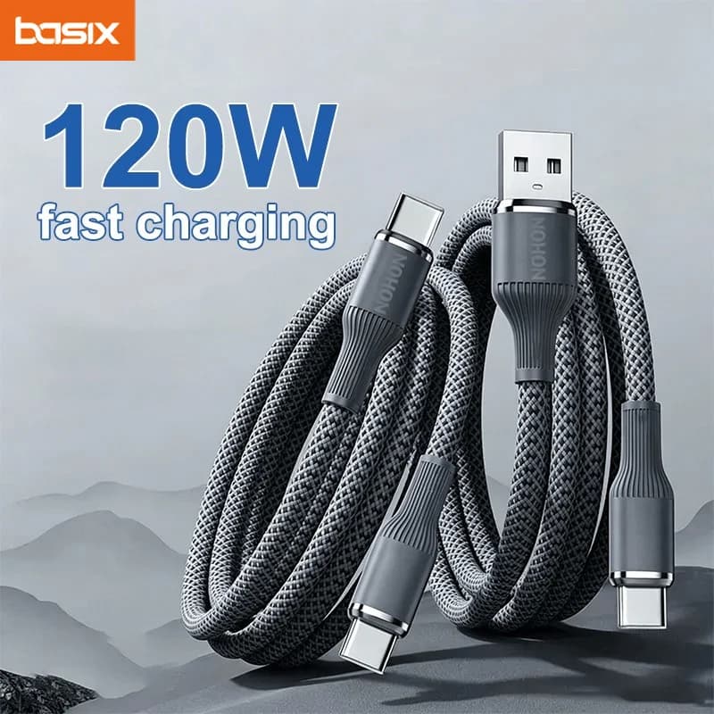 120W Type C to Type C/USB to Type C Super Fast Charging Cable Matte Surface Data Transfer Speed FOR iPhone Xiaomi Samsung