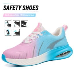 LEIANDUN Women's Safety Shoes, Ultra Light Cushioning Soft Sole Breathable Work Shoes, Anti Smashing And Anti Piercing