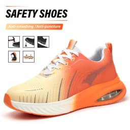 LEIANDUN Women's Safety Shoes, Ultra Light Cushioning Soft Sole Breathable Work Shoes, Anti Smashing And Anti Piercing