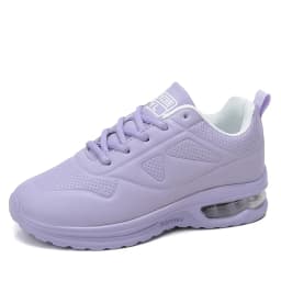 Women Fashion Air-cushion Sneakers PU Leather Running Shoes Anti-slip Outdoor Sports Shoes Elastic Gym Trainers