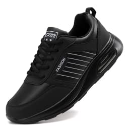 Women Fashion Air-cushion Sneakers PU Leather Running Shoes Anti-slip Outdoor Sports Shoes Elastic Gym Trainers
