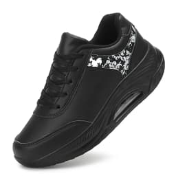 Women Fashion Air-cushion Sneakers PU Leather Running Shoes Anti-slip Outdoor Sports Shoes Elastic Gym Trainers