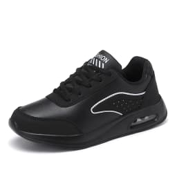 Women Fashion Air-cushion Sneakers PU Leather Running Shoes Anti-slip Outdoor Sports Shoes Elastic Gym Trainers