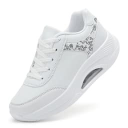 Women Fashion Air-cushion Sneakers PU Leather Running Shoes Anti-slip Outdoor Sports Shoes Elastic Gym Trainers