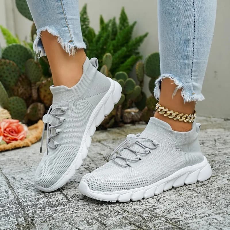 2026 New Knitted Mesh Women's Sneakers Casual Breathable Loafers Fashion Simple Style Lightweight Women Shoes Zapatos Para Mujer