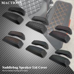 Motorcycle Hard Saddlebag Lid Cover Hard Side Bag Waterproof for Harley Road King Street Glide CVO Electra Glide FLHR 14-2024