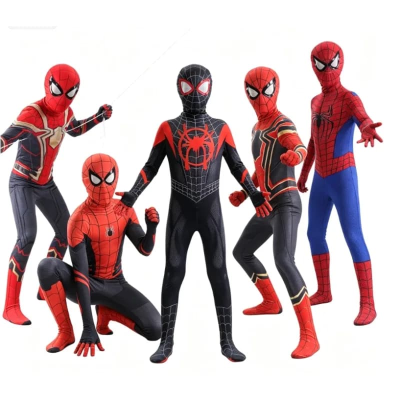Miles Morales Spider Theme Full Zentai Cosplay Suit Outfit Halloween Party Costume Collectible Holiday Gift For Cos Fans