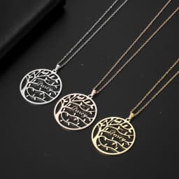 Sipuris Custom Name Necklace Tree Of Life Stainless Steel Family Tree Necklace For Women Personalized Letter Jewelry Family Gift