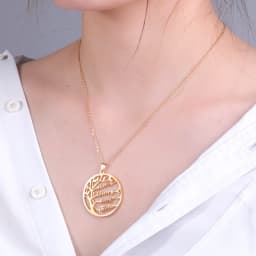 Sipuris Custom Name Necklace Tree Of Life Stainless Steel Family Tree Necklace For Women Personalized Letter Jewelry Family Gift