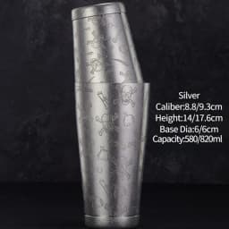 Bar Cocktail Shaker Boston Shaker Stainless Steel Engraving Shaker Bar Accessory Bartender Tools For Home And Bar