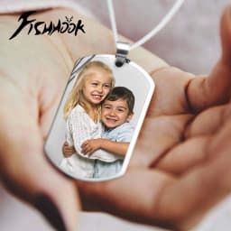 Print Photo Necklace Personalized Custom Gift For Men Woman Couple Family Father Chain Stainless Steel Memorial Souvenir Jewelry