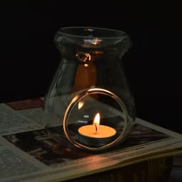 Nordic Home Decor Glass Candle Heat Resistant Oil Furnace Aroma Burner Holder Candlestick Vase Romantic Wedding Decoration