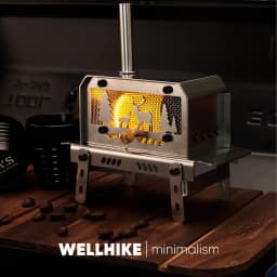 WELLHIKE Mini Woodstove Outdoor Camping Travel Camping Incense Burner Portable Folding Stove Tabletop Crafts Elk Candle Burner