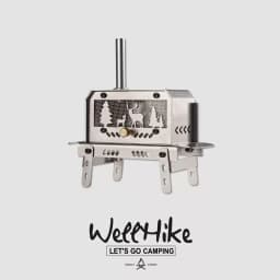 WELLHIKE Mini Woodstove Outdoor Camping Travel Camping Incense Burner Portable Folding Stove Tabletop Crafts Elk Candle Burner