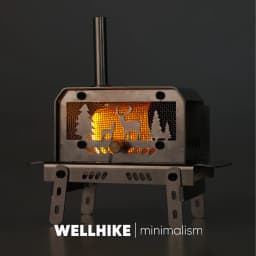 WELLHIKE Mini Woodstove Outdoor Camping Travel Camping Incense Burner Portable Folding Stove Tabletop Crafts Elk Candle Burner