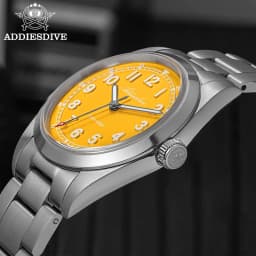 ADDIESDIVE Luxury Men's Watch 100m Water Resistance Sapphire Glass BGW9 Super Luminous Quartz Movement Stainless Steel Bracelet