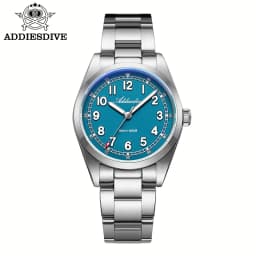 ADDIESDIVE Luxury Men's Watch 100m Water Resistance Sapphire Glass BGW9 Super Luminous Quartz Movement Stainless Steel Bracelet
