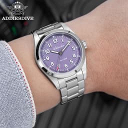 ADDIESDIVE Luxury Men's Watch 100m Water Resistance Sapphire Glass BGW9 Super Luminous Quartz Movement Stainless Steel Bracelet