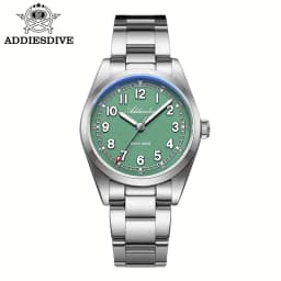 ADDIESDIVE Luxury Men's Watch 100m Water Resistance Sapphire Glass BGW9 Super Luminous Quartz Movement Stainless Steel Bracelet