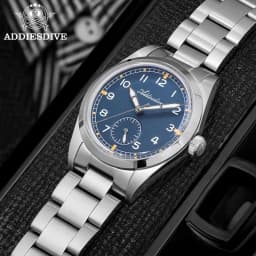ADDIESDIVE 36mm Men's VH60 Quartz Watch BGW9 Night Light Bubble Glass 100m Waterproof Stainless Steel Men's Simple Watch AD2099