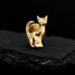 Right Grand ASTM F136 Titanium Black Cat Cartilage Earring 16G Gothic Halloween Helix Tragus Stud Piercing Jewelry