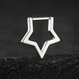 Right Grand ASTM F136 Titanium Star Clicker Septum Ring 16G Minimalist Huggie Hoop Earring Punk Piercing Body Jewelry