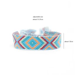Weave Bracelet Friendship Bohemian Vintage Cotton Rope String Nepal Yoga Ethnic Rainbow Boho Woven Braided Bracelets