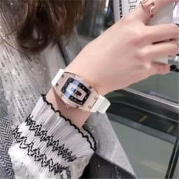New Fashion Luxury Tonneau Watches For Woman Crystal Silicone Jelly Quartz Watch Students Gifts Reloj Mujer Ladies Wristwatches