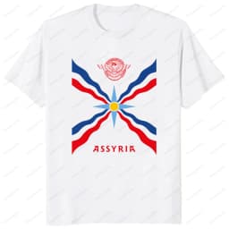 Assyrian Empire Flag Graphic Ashur Assyria Ancient Mesopotamia Vintage Classics Tshirt Cotton Short Sleeve Y2k Man T Shirt