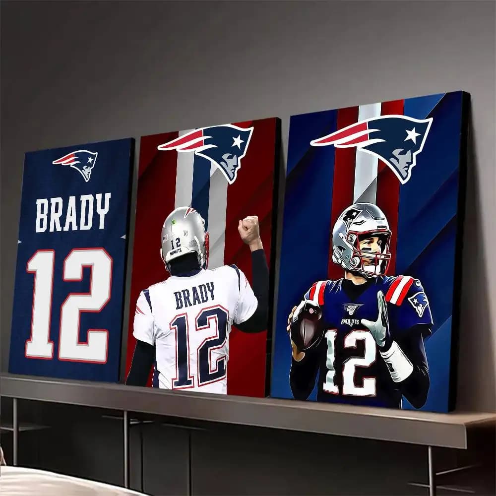 T-Tom Rugby B-Brady Poster Room Bar Cafe Decor Stickers Wall S