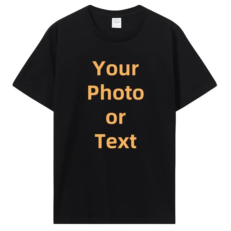Custom T-shirt Customized Tshirt Personalized T Shirt Diy Print Your Photo Brand Logo Text Men Women Cotton Premium Gift Tees