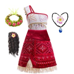 Girls Moana Dress Halloween Party Adventure Costume Girl Princess Fancy Clothes Children