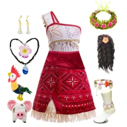 Girls Moana Dress Halloween Party Adventure Costume Girl Princess Fancy Clothes Children