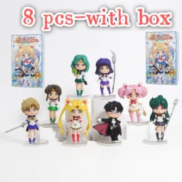 Sailor Moon Figure Blind Box Anime Usagi Tsukino/Chiba Mamoru/Chibiusa Cartoon Figurine Collectible Doll PVC Desktop Model Toys
