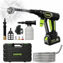 Cordless Pressure Washer, 320 PSI 20V Brushless Battery Powered Portable Handheld Washer, 6-in-1 Nozzle & Foam Cannon, 26ft Hose,Rechargeable Compact Power Washer for Car, Patio, Fence Wall Clean