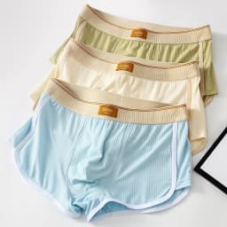 EXILIENS Modal 3pcs Striped Boxer Men Underwear Breathable Mens Boxers Cuecas Masculinas BoxerShorts Man Panties Size M3XL D6380