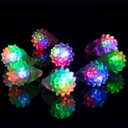 10-50Pcs Cute LED Luminous Rings Birthday Party Masquerade Gifts Decoration Halloween Easter Christmas Carnival Party Supplies