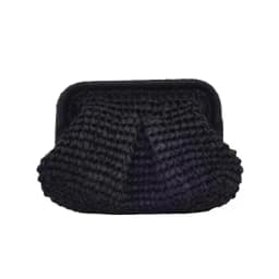 2025 New Women Straw Woven Bag Chain Strap Straw Clutch Purse Large Capacity Stylish Crossbody Bag Solid Color for Summer Beach