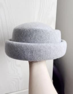 TOMKHU New Wool Retro Fashion Women's Fedora Hat French Elegant Beret Designer Autumn And Winter Top Hat Runway Style