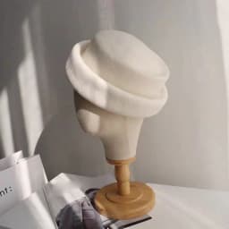 TOMKHU New Wool Retro Fashion Women's Fedora Hat French Elegant Beret Designer Autumn And Winter Top Hat Runway Style