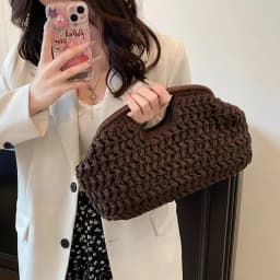 New Summer Beach Bag for Women Clutch Bag Luxury Designer Straw Bags Tote Handbag Fashion Woven Rattan Bags Female Travel Purse