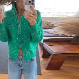 Vintage Paisley Jacquard Women's Cardigan Autumn Stand Neck Zip-up Knit Sweater Lady New Casual Elegant Winter Clothes 2026