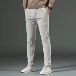 Autumn and Winter Men's Corduroy Trousers New Men's Clothing Stretch Slim Fit Casual Pants Fashion Mens Business Work Pants
