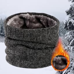 Unisex Knitted Warm Scarf Winter Autumn Ring Women Bandana Solid Fleece Scarf Men Headband Neck Scarf Shawl