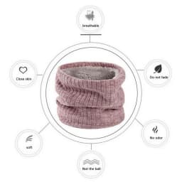 Unisex Knitted Warm Scarf Winter Autumn Ring Women Bandana Solid Fleece Scarf Men Headband Neck Scarf Shawl