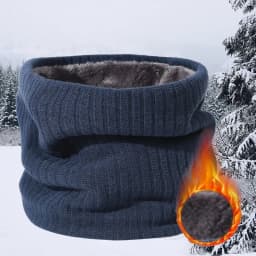 Unisex Knitted Warm Scarf Winter Autumn Ring Women Bandana Solid Fleece Scarf Men Headband Neck Scarf Shawl