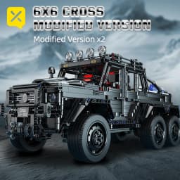 KAVOWORLD 6x6 Black Off-Road Truck Building Blocks Set 1:8 Pickup Truck Car Construction Kit DIY Bricks Toy Gift for Adults Teen